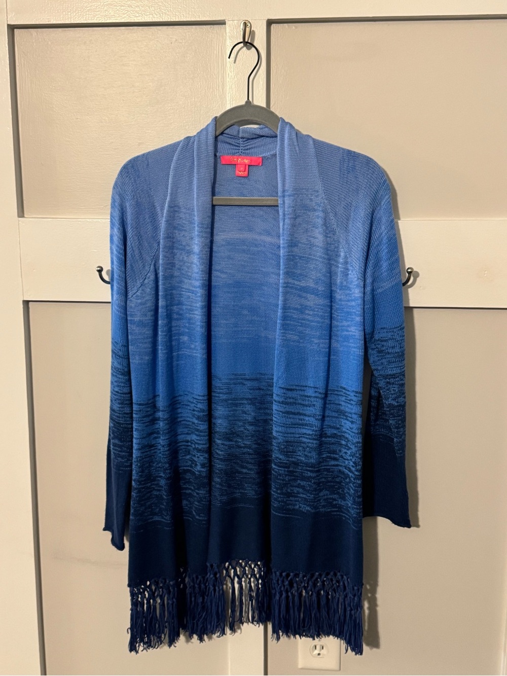 Lilly Pulitzer Light Blue Ombré Knit Cardigan